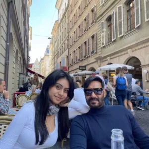 Nysa Devgan with Ajay Devgan