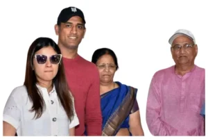 M.S. Dhoni with Family