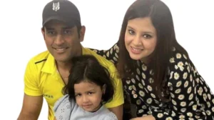 M.S. Dhoni with Wife and Children